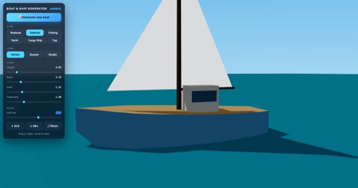 Low Poly Boat & Ship Generator