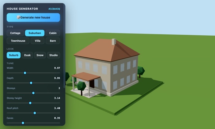 Low Poly House Generator